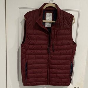 GAP Maroon Quilted Vest